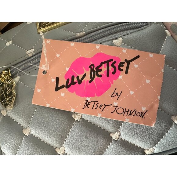 Luv Betsey - Betsey Johnson Blue, White & Pink Accent Crossbody Bag - NWT - Picture 9 of 14